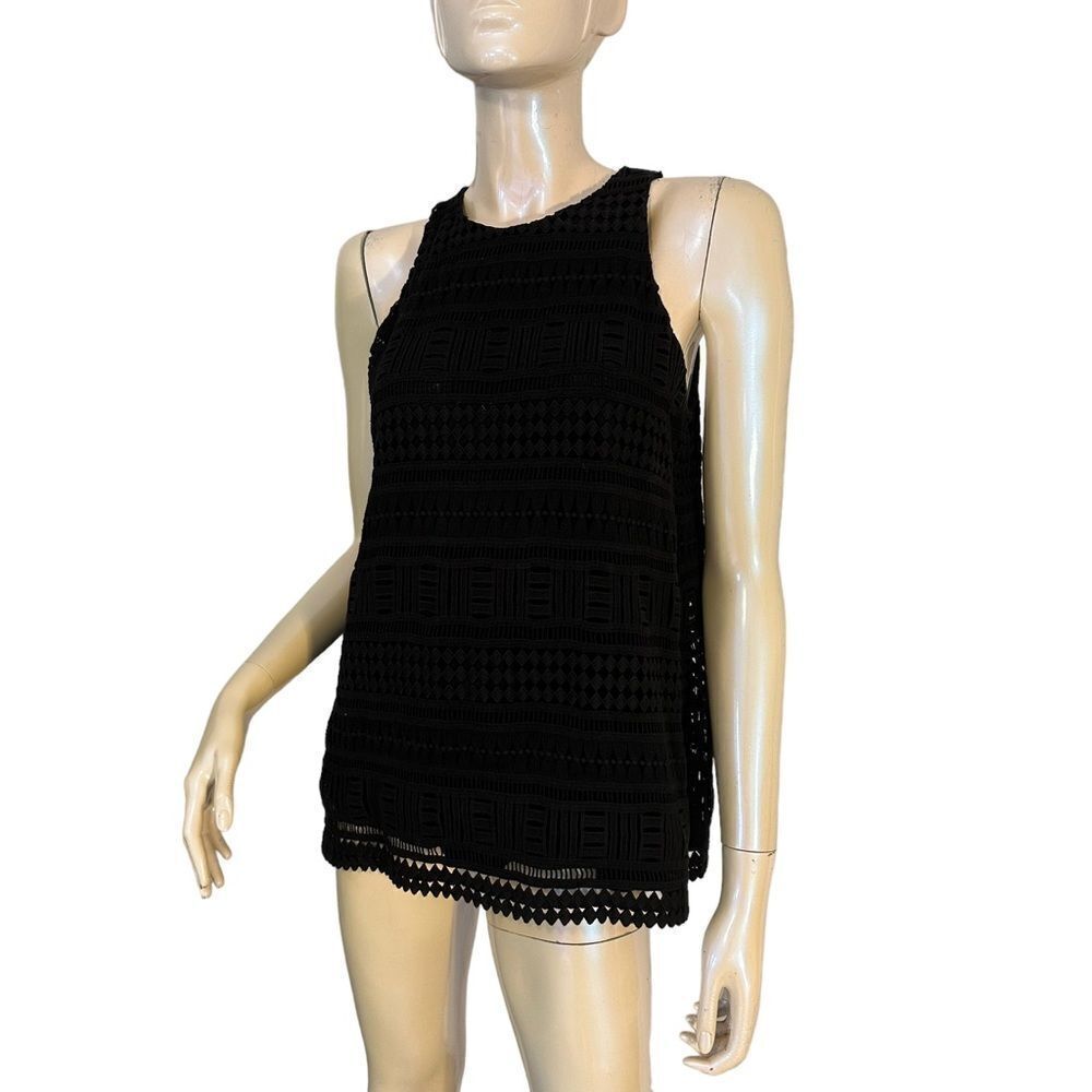 Vince Aztec Crochet Knit Halter Tank - Picture 5 of 7